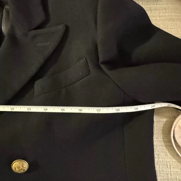 VTG. LAUREN RALPH LAUREN MILITARY SAILOR STYLE WOOL NAVY BLAZER WOMEN Sz 8 - Picture 6 of 10